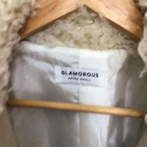 GLAMOROUS Warm jacket coat faux fur faux sheep leather in XS bohemian southw… - Picture 5 of 13